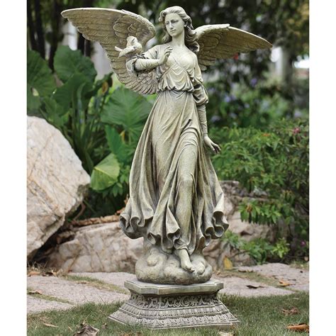 large angel statues for gardens|garden angels outdoor statue clearance.